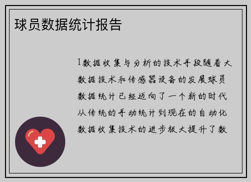 球员数据统计报告